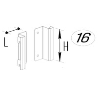 Нордика Крепление стенки ДСП (левое+правое) 25 серия (RAL 9016 гл.)