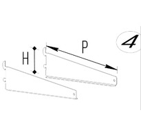 Нордика Кронштейн штанги консольной (левый + правый) 400 мм (RAL 9016 гл.)