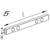 Нордика Панель накладная для 6-х розеток 1330 мм (RAL 9016 гл.)