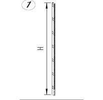 Нордика Стойка 70х30 мм, 1050 мм (RAL 9016 гл.)