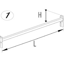 Нордика Стяжка на стойки 1250 мм 25 серия (RAL 9016 гл.)