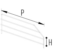 Нордика Разделитель проволочный скошенный 60h, 60х300 мм (RAL 9016 гл.)